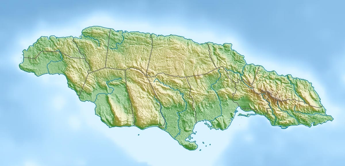 Kort af 3d jamaica