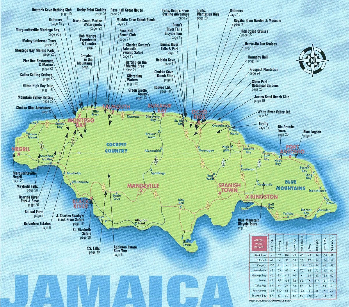 Kort af blóðug bay jamaica grípa