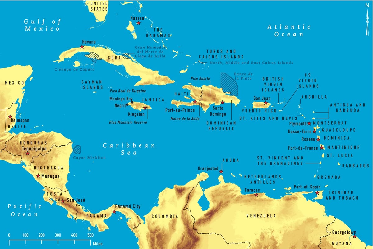 Kort af jamaica grunnköfun