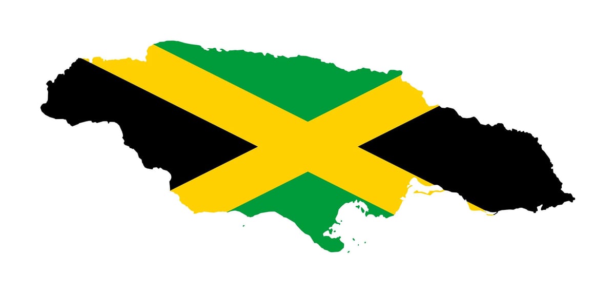 Kort af jamaica vektor