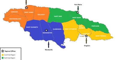 Kort af efnahagslegri jamaica