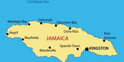 Kort af jamaica borgir