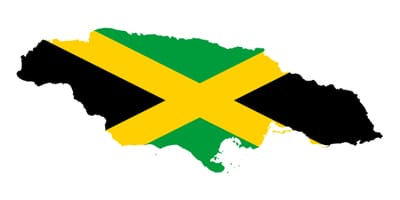 Kort af jamaica fána 