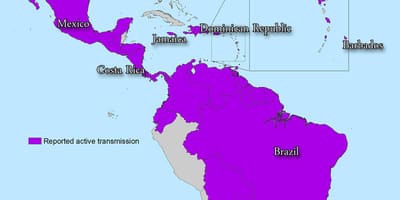 Kort af jamaica zika