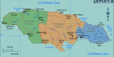 Kort af mynd af jamaica 