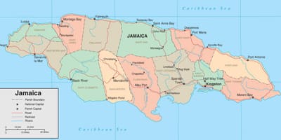 Kort af pólitískum jamaica